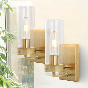 Harper 4.5" Coastal Minimalist Iron/Glass LED Sconce - JONATHAN Y